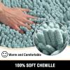 imageHVERSAILTEX Bath Mat for Bathroom Non Slip Chenille 20x32 Extra Soft and Absorbent Shaggy Rug Washable Dry Fast Plush Area Carpet Mat for Tub  Dark TealAqua Foam
