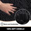 imageHVERSAILTEX Bath Mat for Bathroom Non Slip Chenille 20x32 Extra Soft and Absorbent Shaggy Rug Washable Dry Fast Plush Area Carpet Mat for Tub  Dark TealBlack