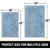 imageHVERSAILTEX Bath Mat for Bathroom Non Slip Chenille 20x32 Extra Soft and Absorbent Shaggy Rug Washable Dry Fast Plush Area Carpet Mat for Tub  Dark TealCool Blue