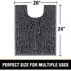 imageHVERSAILTEX Bath Mat for Bathroom Non Slip Chenille 20x32 Extra Soft and Absorbent Shaggy Rug Washable Dry Fast Plush Area Carpet Mat for Tub  Dark TealGrey