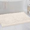 imageHVERSAILTEX Bath Mat for Bathroom Non Slip Chenille 20x32 Extra Soft and Absorbent Shaggy Rug Washable Dry Fast Plush Area Carpet Mat for Tub  Dark TealIvory