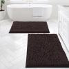 imageHVERSAILTEX Bath Mat for Bathroom Non Slip Chenille 20x32 Extra Soft and Absorbent Shaggy Rug Washable Dry Fast Plush Area Carpet Mat for Tub  Dark TealChocolate