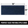 imageHVERSAILTEX Bath Mat for Bathroom Non Slip Chenille 20x32 Extra Soft and Absorbent Shaggy Rug Washable Dry Fast Plush Area Carpet Mat for Tub  Dark TealNavy