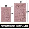 imageHVERSAILTEX Bath Mat for Bathroom Non Slip Chenille 20x32 Extra Soft and Absorbent Shaggy Rug Washable Dry Fast Plush Area Carpet Mat for Tub  Dark TealCoral Pink
