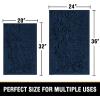 imageHVERSAILTEX Bath Mat for Bathroom Non Slip Chenille 20x32 Extra Soft and Absorbent Shaggy Rug Washable Dry Fast Plush Area Carpet Mat for Tub  Dark TealNavy