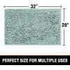 imageHVERSAILTEX Bath Mat for Bathroom Non Slip Chenille 20x32 Extra Soft and Absorbent Shaggy Rug Washable Dry Fast Plush Area Carpet Mat for Tub  Dark TealAqua Foam
