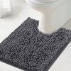 imageHVERSAILTEX Bath Mat for Bathroom Non Slip Chenille 20x32 Extra Soft and Absorbent Shaggy Rug Washable Dry Fast Plush Area Carpet Mat for Tub  Dark TealGrey