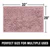 imageHVERSAILTEX Bath Mat for Bathroom Non Slip Chenille 20x32 Extra Soft and Absorbent Shaggy Rug Washable Dry Fast Plush Area Carpet Mat for Tub  Dark TealCoral Pink