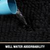 imageHVERSAILTEX Bath Mat for Bathroom Non Slip Chenille 20x32 Extra Soft and Absorbent Shaggy Rug Washable Dry Fast Plush Area Carpet Mat for Tub  Dark TealBlack