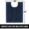 imageHVERSAILTEX Bath Mat for Bathroom Non Slip Chenille 20x32 Extra Soft and Absorbent Shaggy Rug Washable Dry Fast Plush Area Carpet Mat for Tub  Dark TealNavy