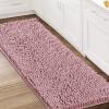 imageHVERSAILTEX Bath Mat for Bathroom Non Slip Chenille 20x32 Extra Soft and Absorbent Shaggy Rug Washable Dry Fast Plush Area Carpet Mat for Tub  Dark TealCoral Pink