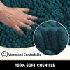 imageHVERSAILTEX Bath Mat for Bathroom Non Slip Chenille 20x32 Extra Soft and Absorbent Shaggy Rug Washable Dry Fast Plush Area Carpet Mat for Tub  Dark TealDark Teal