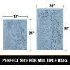 imageHVERSAILTEX Bath Mat for Bathroom Non Slip Chenille 20x32 Extra Soft and Absorbent Shaggy Rug Washable Dry Fast Plush Area Carpet Mat for Tub  Dark TealCool Blue