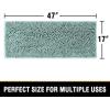 imageHVERSAILTEX Bath Mat for Bathroom Non Slip Chenille 20x32 Extra Soft and Absorbent Shaggy Rug Washable Dry Fast Plush Area Carpet Mat for Tub  Dark TealAqua Foam