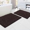 imageHVERSAILTEX Bath Mat for Bathroom Non Slip Chenille 20x32 Extra Soft and Absorbent Shaggy Rug Washable Dry Fast Plush Area Carpet Mat for Tub  Dark TealChocolate