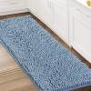 imageHVERSAILTEX Bath Mat for Bathroom Non Slip Chenille 20x32 Extra Soft and Absorbent Shaggy Rug Washable Dry Fast Plush Area Carpet Mat for Tub  Dark TealCool Blue