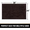 imageHVERSAILTEX Bath Mat for Bathroom Non Slip Chenille 20x32 Extra Soft and Absorbent Shaggy Rug Washable Dry Fast Plush Area Carpet Mat for Tub  Dark TealChocolate