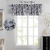 imageHVERSAILTEX Blackout Curtain Valances for Kitchen WindowLiving RoomBathroom Privacy Added Rod Pocket Home Decoration Winow Valance 52quot W x 18quot L Birds in SageFloral in Grey and Teal