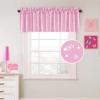 imageHVERSAILTEX Blackout Curtain Valances for Kitchen WindowLiving RoomBathroom Privacy Added Rod Pocket Home Decoration Winow Valance 52quot W x 18quot L Birds in SageGlitter Stars in Pink Base