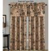 imageHVERSAILTEX Blackout Curtain Valances for Kitchen WindowLiving RoomBathroom Privacy Added Rod Pocket Home Decoration Winow Valance 52quot W x 18quot L Birds in SageFloral in Brown and Blue