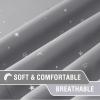 imageHVERSAILTEX Blackout Curtain Valances for Kitchen WindowLiving RoomBathroom Privacy Added Rod Pocket Home Decoration Winow Valance 52quot W x 18quot L Birds in SageGlitter Stars in Gray Base
