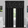 imageHVERSAILTEX Blackout Curtain Valances for Kitchen WindowLiving RoomBathroom Privacy Added Rod Pocket Home Decoration Winow Valance 52quot W x 18quot L Birds in SageGlitter Stars in Black Base