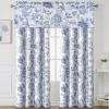 imageHVERSAILTEX Blackout Curtain Valances for Kitchen WindowLiving RoomBathroom Privacy Added Rod Pocket Home Decoration Winow Valance 52quot W x 18quot L Birds in SageFloral in Storm Blue