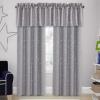 imageHVERSAILTEX Blackout Curtain Valances for Kitchen WindowLiving RoomBathroom Privacy Added Rod Pocket Home Decoration Winow Valance 52quot W x 18quot L Birds in SageGlitter Stars in Gray Base