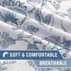 imageHVERSAILTEX Blackout Curtain Valances for Kitchen WindowLiving RoomBathroom Privacy Added Rod Pocket Home Decoration Winow Valance 52quot W x 18quot L Birds in SageFloral in Storm Blue