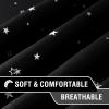 imageHVERSAILTEX Blackout Curtain Valances for Kitchen WindowLiving RoomBathroom Privacy Added Rod Pocket Home Decoration Winow Valance 52quot W x 18quot L Birds in SageGlitter Stars in Black Base