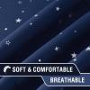 imageHVERSAILTEX Blackout Curtain Valances for Kitchen WindowLiving RoomBathroom Privacy Added Rod Pocket Home Decoration Winow Valance 52quot W x 18quot L Birds in SageGlitter Stars in Navy Base