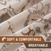 imageHVERSAILTEX Blackout Curtain Valances for Kitchen WindowLiving RoomBathroom Privacy Added Rod Pocket Home Decoration Winow Valance 52quot W x 18quot L Birds in SageFloral in Sage and Brown