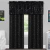 imageHVERSAILTEX Blackout Curtain Valances for Kitchen WindowLiving RoomBathroom Privacy Added Rod Pocket Home Decoration Winow Valance 52quot W x 18quot L Birds in SageGlitter Stars in Black Base