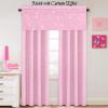 imageHVERSAILTEX Blackout Curtain Valances for Kitchen WindowLiving RoomBathroom Privacy Added Rod Pocket Home Decoration Winow Valance 52quot W x 18quot L Birds in SageGlitter Stars in Pink Base