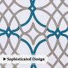 imageHVERSAILTEX Blackout Curtain Valances for KitchenBathroom  Thermal Insulated Window Valances for Living RoomBedroom Rod Pocket Short Curtain 1 Panel 52x18 inch Geo in Taupe and RedGeo in Teal and Taupe