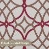 imageHVERSAILTEX Blackout Curtain Valances for KitchenBathroom  Thermal Insulated Window Valances for Living RoomBedroom Rod Pocket Short Curtain 1 Panel 52x18 inch Geo in Taupe and RedGeo in Taupe and Red