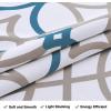 imageHVERSAILTEX Blackout Kitchen Curtains Energy Saving Ultra Soft Kitchen Half Window Curtains Rod Pocket Window Curtain Tiers for Caf Laundry Bedroom Sold 2 Panels Each 29quot x 24quot GreyNavyGeo in Teal and Taupe