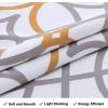 imageHVERSAILTEX Blackout Kitchen Curtains Energy Saving Ultra Soft Kitchen Half Window Curtains Rod Pocket Window Curtain Tiers for Caf Laundry Bedroom Sold 2 Panels Each 29quot x 24quot GreyNavyGeo in Mustard and Grey