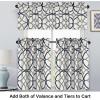 imageHVERSAILTEX Blackout Kitchen Curtains Energy Saving Ultra Soft Kitchen Half Window Curtains Rod Pocket Window Curtain Tiers for Caf Laundry Bedroom Sold 2 Panels Each 29quot x 24quot GreyNavyGeo in Grey and Navy