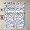 imageHVERSAILTEX Blackout Kitchen Curtains Energy Saving Ultra Soft Kitchen Half Window Curtains Rod Pocket Window Curtain Tiers for Caf Laundry Bedroom Sold 2 Panels Each 29quot x 24quot GreyNavyGeo in Teal and Taupe