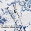 imageHVERSAILTEX Blackout Tie Up Curtain for Windows 63 Inch Length Thermal Insulated Adjustable Kitchen Tie Up Balloon Rod Pocket Floral Printed Panel  42x63  Brown and Blue PatternFloral in Blue and White