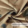 imageHVERSAILTEX Blackout Tie Up Curtain for Windows 63 Inch Length Thermal Insulated Adjustable Kitchen Tie Up Balloon Rod Pocket Floral Printed Panel  42x63  Brown and Blue PatternFloral in Brown and Blue