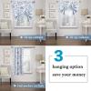 imageHVERSAILTEX Blackout Tie Up Curtain for Windows 63 Inch Length Thermal Insulated Adjustable Kitchen Tie Up Balloon Rod Pocket Floral Printed Panel  42x63  Brown and Blue PatternFloral in Storm Blue