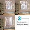 imageHVERSAILTEX Blackout Tie Up Curtain for Windows 63 Inch Length Thermal Insulated Adjustable Kitchen Tie Up Balloon Rod Pocket Floral Printed Panel  42x63  Brown and Blue PatternGeo in Mustard and Grey