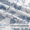 imageHVERSAILTEX Blackout Tie Up Curtain for Windows 63 Inch Length Thermal Insulated Adjustable Kitchen Tie Up Balloon Rod Pocket Floral Printed Panel  42x63  Brown and Blue PatternFloral in Storm Blue