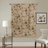 imageHVERSAILTEX Blackout Tie Up Curtain for Windows 63 Inch Length Thermal Insulated Adjustable Kitchen Tie Up Balloon Rod Pocket Floral Printed Panel  42x63  Brown and Blue PatternFloral in Brown and Blue