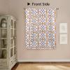 imageHVERSAILTEX Blackout Tie Up Curtain for Windows 63 Inch Length Thermal Insulated Adjustable Kitchen Tie Up Balloon Rod Pocket Floral Printed Panel  42x63  Brown and Blue PatternGeo in Mustard and Grey