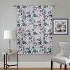 imageHVERSAILTEX Blackout Tie Up Curtain for Windows 63 Inch Length Thermal Insulated Adjustable Kitchen Tie Up Balloon Rod Pocket Floral Printed Panel  42x63  Brown and Blue PatternFloral in Grey and Teal