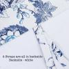 imageHVERSAILTEX Blackout Tie Up Curtain for Windows 63 Inch Length Thermal Insulated Adjustable Kitchen Tie Up Balloon Rod Pocket Floral Printed Panel  42x63  Brown and Blue PatternFloral in Blue and White