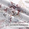 imageHVERSAILTEX Blackout Tie Up Curtain for Windows 63 Inch Length Thermal Insulated Adjustable Kitchen Tie Up Balloon Rod Pocket Floral Printed Panel  42x63  Brown and Blue PatternFloral in Terracotta and Blue